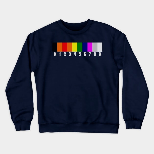 Resistor color codes Crewneck Sweatshirt by AlternativeEye